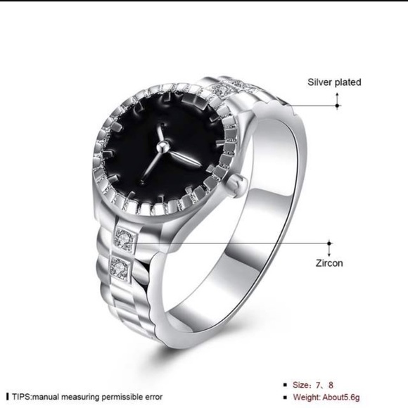 ♦️SOLD OUT ⌛️♦️Analog Watch Face Ring - Picture 2 of 4